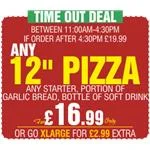Time out Deal 15" after 4:30PM