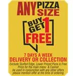 Buy 1 Get 1 Free Pizza 18"